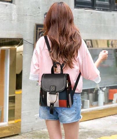Women Mini Small PU Leather Backpack